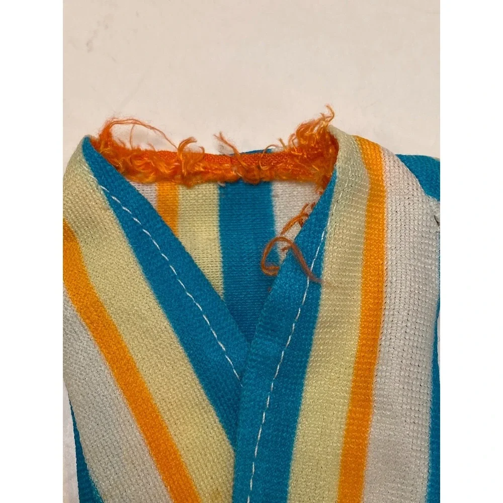 Vintage Barbie Clothes Lot of 2 Dress & Shirt Yellow Blue Orange